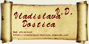 Vladislava Dostica vizit kartica
